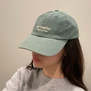 Los Angeles teal baseball cap